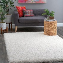 NuLOOM Janine 플러시 샤그 클리어런스 러너 러그 60.6cm x 2.4m2피트 8인치 8피트 화이트 USA 미국
