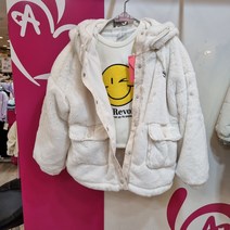 애플핑크 (안양점) *** 따뜻한 밍크 퍼 스냅 포인트 후드 점퍼