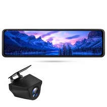 4K 2채널 12인치 룸미러 블랙박스 순정 카메라 세트, 15M(SUV/RV/1톤 이하)