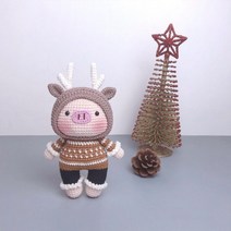 코바늘 인형뜨기 돼지 DIY 취미 할리 토끼 코바늘뜨기 기초 뜨개질, G개