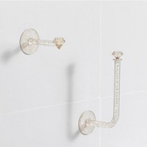 PKFARM 2P 다용도 고급진 다이아몬드 벽걸이 후크 머리끈걸이 헤어밴드걸이 욕실걸이, B타입