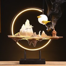 인센스 챔버 스틱 홀더 향로 향초 실내 아로마 테라피 장식품, 6. 千里江山白灰