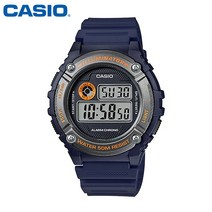 [CASIO 카시오(무상AS)] 남성남자용 우레탄밴드 스포츠아웃도어 정품전자시계 W-216H-2B