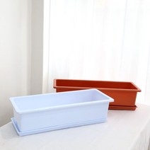 베란다 플라스틱 화분 초화박스 대 63x22cm, link11 황토색