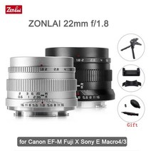 카메라 렌즈 캡 랜즈 커버 홀더 zonlai 22mm f1.8 수동 프라임 fuji sony e micro 43 canon ef-m 마운트 a6400 x-t3 x-t4 x-e3, 02. Silver Color_후지 xf