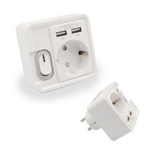 이제로 1구 USB 콘센트 여행용 충전콘센트 멀티충전기, 1개