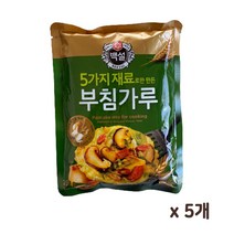백설 5가지 자연에서 얻은 재료 부침가루, 350g, 5개