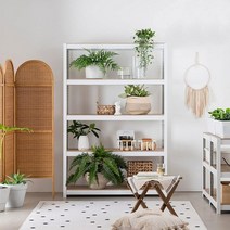 홈던트하우스 시스템선반 1200x400x1800 5단 무볼트 다용도 팬트리 철제 수납장, 화이트