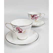 행남자기 본차이나 로만 빈티지 커피잔 국산 도자기찻잔 2인조 4pcs
