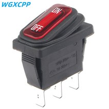 Kcd3 선박 유형 3pin onoff 15a 250v 20a 125v ac 라이트 방수 전원 스위치 led 버튼 스위치가있는 고전류 로커, 노란색 1개, 지도된 교류 220-250v