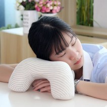 휴대용 다용도 낮잠베개_ 직장인 필수템 수험생 목베개_, 블루