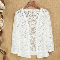 빅사이즈원피스 77 88 99 4XL-5XL U 패션 목도리 여름 자켓 여성 니트 카디건 캐주얼 얇은 7 루즈 사이즈 탑 넥 중공 우아한 짧은 코트 1163