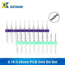철판 니블러 금속 절단기 전동 커터 10pcs 0.15-3.05mm Carbied PCB 미니 드릴 비트 인쇄 회로 보드 드릴링 3.175mm 생크 세트 104727, PCB0.25 10PCS