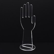 아크릴 손모양 장갑 전시대 귀금속 진열장 반지 꽂이 집기 악세사리 진열판 주얼리 트레이 보석 전시대 쥬얼리 시계 쇼케이스 촬영 소품 투명 디스플레이 매장 제품 디피 홀더