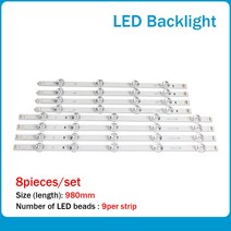 LED 백라이트 스트립 LG용 램프 9 개 47 인치 TV 이노텍 DRT 3.0 47 인치 47LB6300 47GB6500 47LB65, 한개옵션0