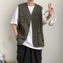 기타 [깨비몰]남자/아메카지/캐주얼조끼/데일리/루즈핏조끼
