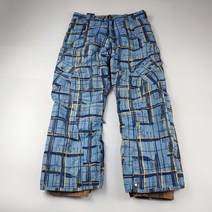 686 패딩바지 스키 보드복 체크 캐주얼 M 남자 블루