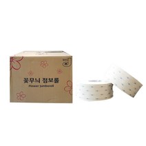 맘모스 꽃무늬 점보롤 화장지 롤휴지 티슈, 1박스