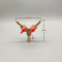 6mm 8mm 10mm 20 호스 바브 Y 유형 3 3 방향 황동 차단 볼 밸브 파이프 피팅 커넥터 어댑터 연료 가스 용, 02 10mm