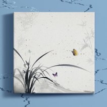 cx382-부와명예 행운이있는수묵화 노프레임액자 D타입-난