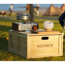 오동나무 원목 캠핑박스 차박 밀크박스 하이브로우 침실 수납, 대형(50x39x30cm)