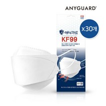 애니가드 뉴기본황사방역용마스크[KF99](대형) 90매(30매 X 3개), 30개입
