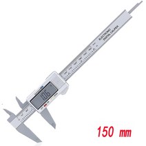 [캘리퍼스] 150mm 100mm 전자 디지털 탄소 섬유 다이얼 게이지 마이크로 미터, 150mm 플라스틱
