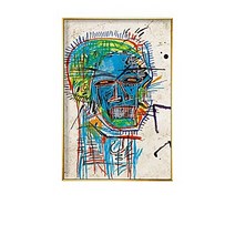 Basquiat 장 미쉘 바스키아 작품 / 호텔 카페 집 거실 인테리어 캔버스 벽걸이 그림액자 21, 골드