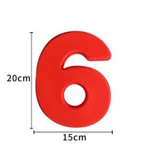 JINGHENG 몰드 베이킹틀 4인치 8인치 숫자 케이크 실리콘, 8인치 숫자 6개, 1개