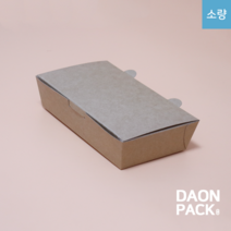 소량) [KY 도시락 1호] 일회용 크라프트 도시락 김밥 분식 떡집 포장용기 1box 100개