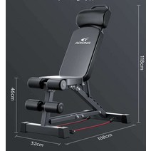윗몸일으키기기구 헬스 크런치 벤치 홈트 복근 코어, 스탠다드 모델 블랙
