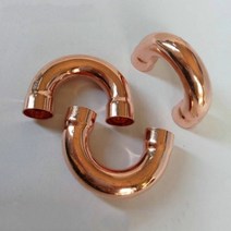닥트 자재 배관 32mm 에어컨 냉동 피팅용 두꺼운 구리 U-엘보 180 도 소켓이 있는 용접 파이프 조인트, [02] 35 x 1.1 x 110  mm, 1개