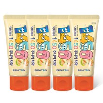 제니튼 1450 고불소 주니어치약 오렌지향 60g x4개, 단품