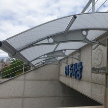 캐노픽스 550x1100 국산제품 렉산폴리카보네이트 현관 창문 비가림 차양, 브라운, 블랙, 은백색(기본색상)