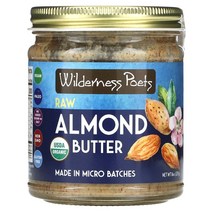 와일드니스 오가닉 Raw Almond Butter 버터 8 227g, 8 oz