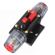 20A 30A 40A 50A 60A 80A 100A 회로 차단기 12V-48V DC 자동차 트럭 재설정 가능 퓨즈 단락 보호 홀더 전원, 07 100A