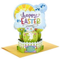 Hallmark Paper Wonder Peanuts 디스플레이 가능한 팝업 부활절 카드 (스누피 부활절 달걀), Pop Up Displayable Easter Bun