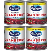 USA 직구 Ocean Spray Premium Grade 크랜베리 고과당 옥수수 시럽 함유 젤리 크랜베리 소스 8ounce 4pack, 수량, 상세참조