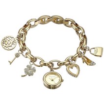 앤클라인 Anne Klein 여성용 프리미엄 크리스탈 악센트 손목시계 골드톤 (10-7604CHRM)