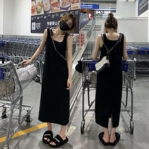 휴가코디 민소매 롱원피스 휴양지 휴가원피스 캉캉플리츠나시롱원피스 퀸 홀터넥 나시원피스 여자 롱 여성