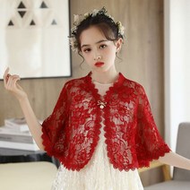 웨딩볼레로 드레스볼레로 드레스숄 JaneVini- 레이스 볼레로 여아용 랩 화이트 핑크 쉬어 웨딩 케이프 망