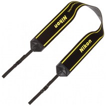 Nikon Neck Strap SLR 60mm 너비 로고 와이드 스트랩 60 Black X Yellow 6919, 1cm