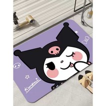 바닥 매트 Kuromi 만화 욕실 흡수성 부드러운 매트, 40x60cm쿠로미 스페이스 크로니클