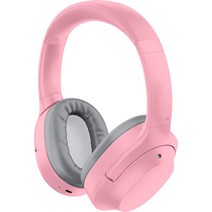 Razer Opus X - Quartz Pink 무선 게이밍 헤드셋 액티브 노이즈 캔슬링 탑재(ANC) 60ms 저 레이턴시 접속 Bluetooth 5.0 커스텀 튜닝 40mm 드라이버 마이크 내장 PC Nintendo Switch 스마트폰 [일본 정규 대리점 보증품], RZ04-03760300-R3M1, 무선 / 핑크