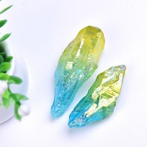 삼엽충 화석 암모나이트 수석 골동품 수집품 나무화석 천연 스탈 원시 치유 돌 전기 도금 석영 표본 거친 원시 보석 물고기 탱크 수족관 홈, 스타일4, 2개
