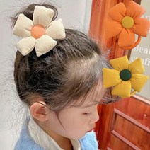 (총3P) 진짜큰 꽃머리끈 똥머리 포니테일 헤어슈슈 여성헤어끈세트 은꽃밴드