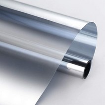 시선차단필름 밖에서안보이는필름 유리 자동차 아파트 베란다 창문 2m 개인 정보 보호 창 양산 거울 반사 단방향 거울 창 음영 비닐 자외선 스티커, 은, 80x500cm