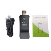 300Mbps 무선 네트워크 어댑터 TV 케이블 WPS 버튼 Wi-fi 리피터 RJ-45 네트워킹 삼성 LG 소니 스마트 용, [01] Black