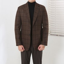 대단한놈 남자 구제 캐주얼 울 싱글 체크 자켓