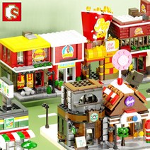 셈보블럭 미니건물 거리상점 블럭놀이 유치원선물, 601514 롤리팝